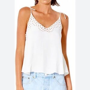 Rip Curl lunar cami Cream Textured Top size small